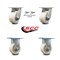 Service Caster 4 Inch Kingpinless Nylon Wheel Caster Swivel Locks 2 Rigid, 2PK SCC-KP30S420-NYR-BSL-2-R-2 - alternate 7
